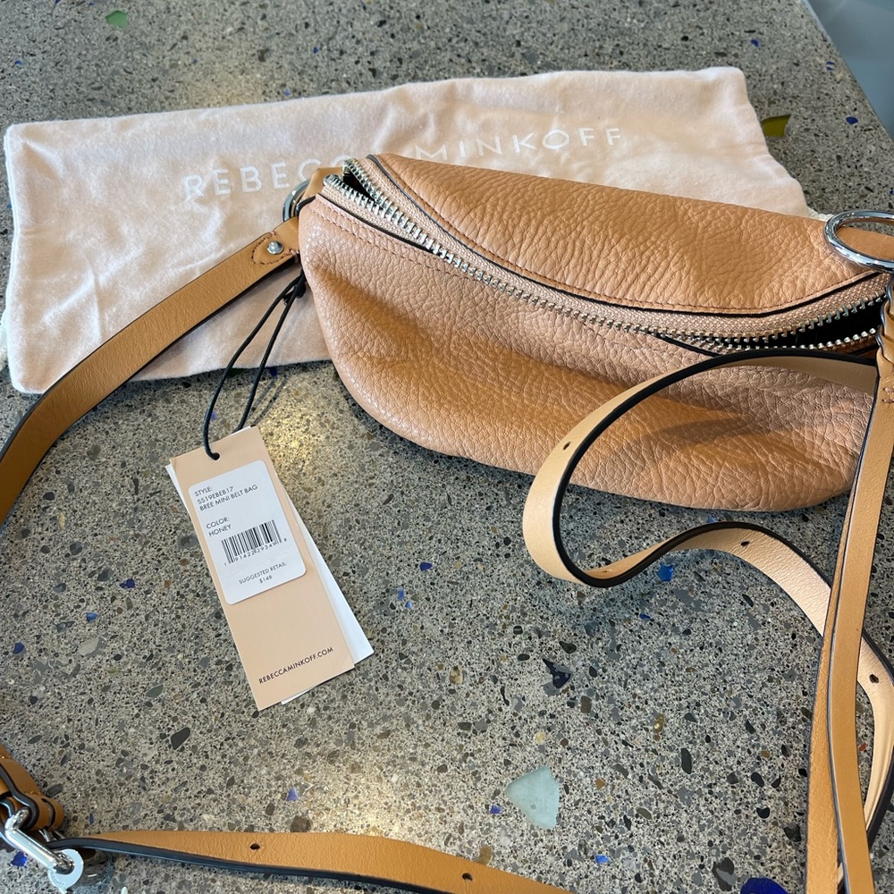 Rebecca Minkoff Bree Mini Belt Bag NWT Honey
